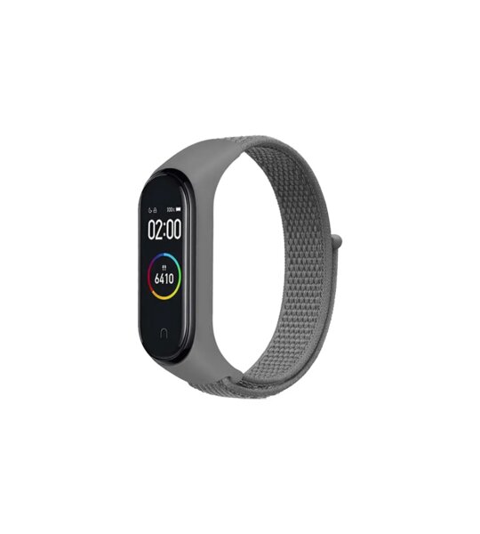 Ремешок Mi Smart Band 3/4/5/6 DF нейлоновый серый