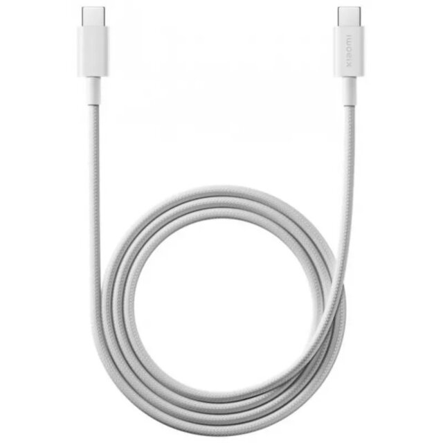 Дата-кабель type-c - type-c Xiaomi 3A Braided 1м белый
